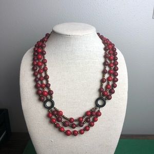 FINAL SALE:Cranberry Açaí Seed Beaded Necklace